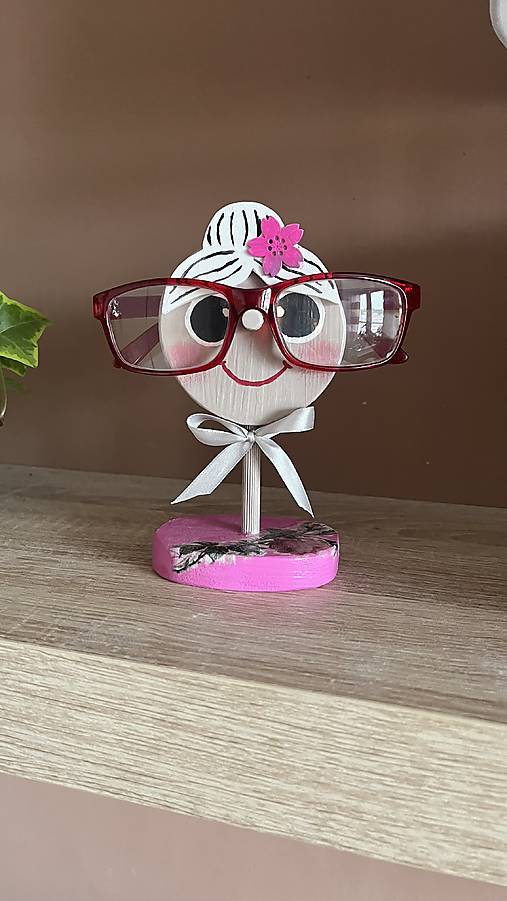 Dekorácie - Pre babku- stojan na okuliare. - 17953104_