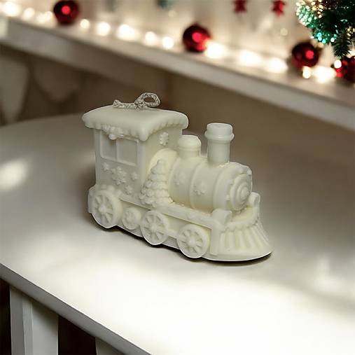 Vianočný vláčik - sójová sviečka