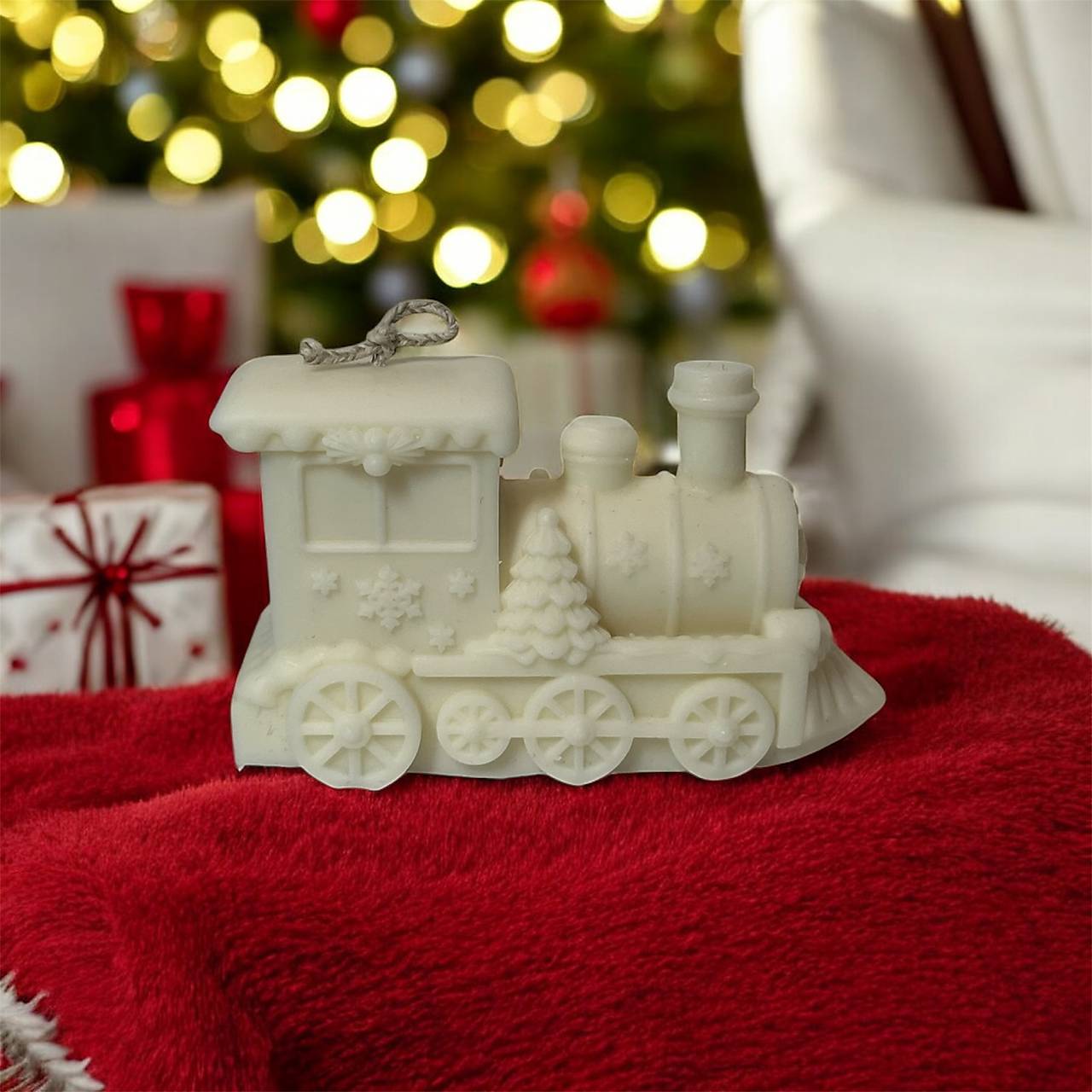 Vianočný vláčik - sójová sviečka