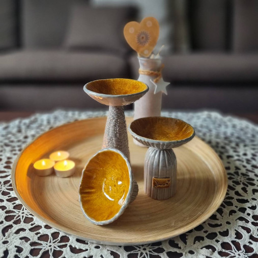 Svietidlá - Smoky SET svietniky na čajové sviečky - 17953633_