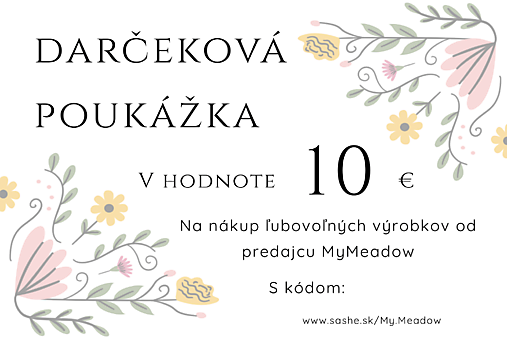 Darčeková poukážka na sumu 10€ - voucher
