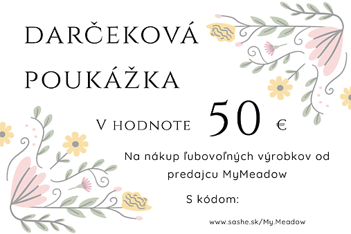 Darčeková poukážka na sumu 50€
