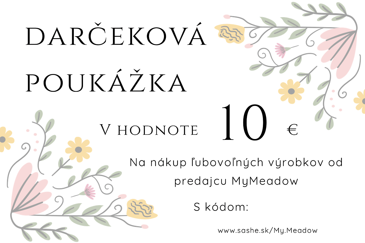 Darčeková poukážka na sumu 10€ - voucher