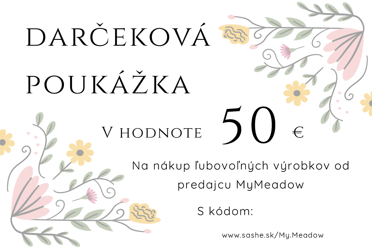 Darčeková poukážka na sumu 50€