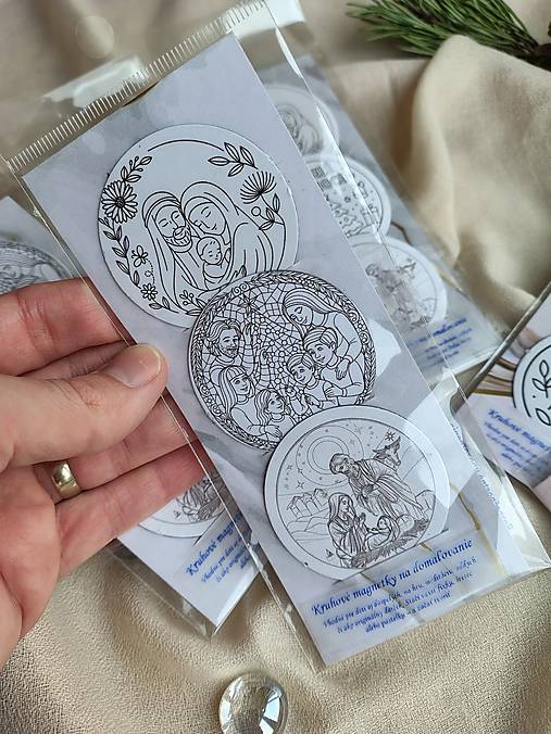 Magnetky - Magnetky na domaľovanie - 17952557_