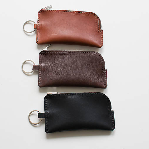 Kľúčenky - Puzdro na kľúče kožené v rôznych farbách - 17954691_