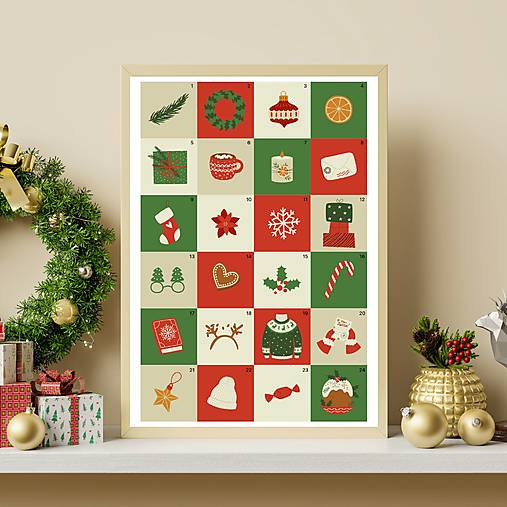 Papiernictvo - Adventné čísla na adventný kalendár PDF - 17952632_