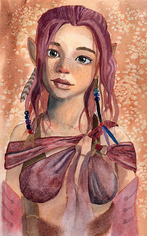 Obrazy - Art Print - Dcéra súmraku - 17955238_