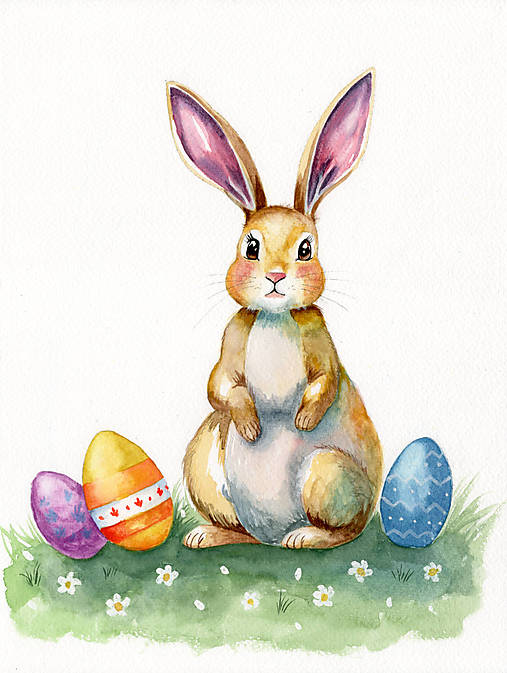 Obrazy - Art Print - Veľkonočný zajko - 17955254_