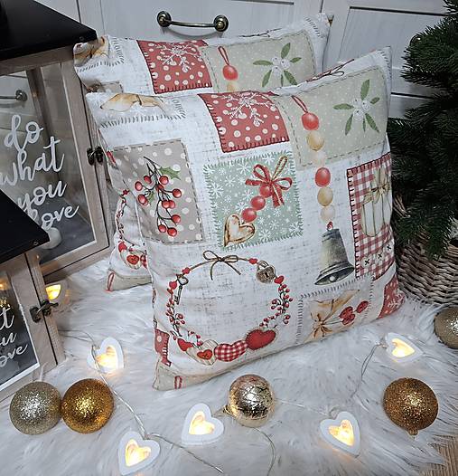Úžitkový textil - Vianočné obliečky na vankúše,,tradičné vianoce" - 17957677_