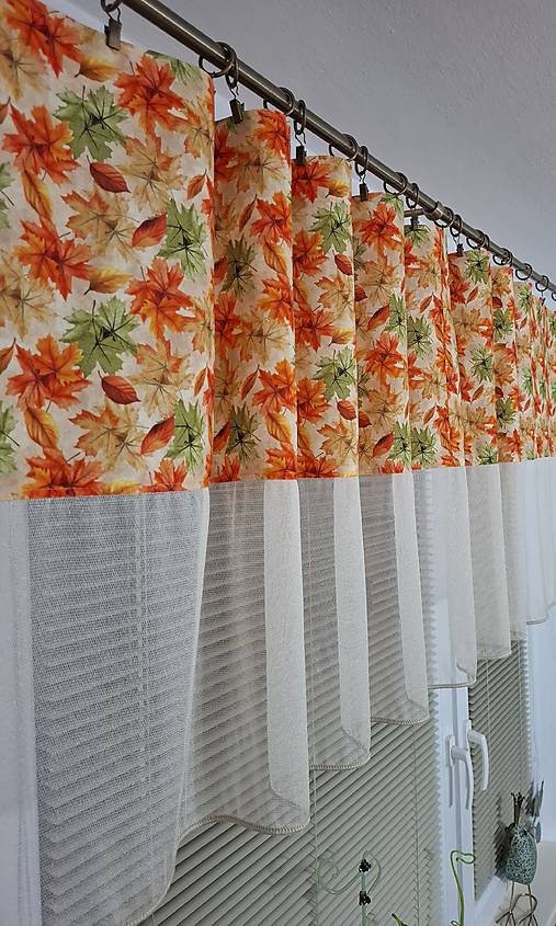 Úžitkový textil - Voálová záclonka s lemovaním (1.8×40 cm) - 17957738_