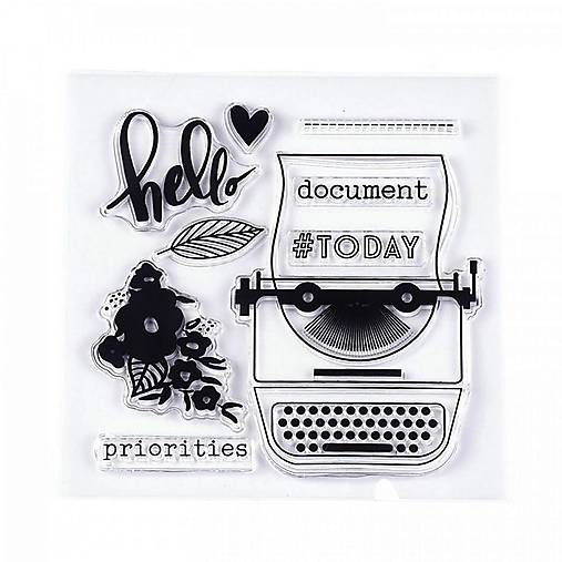 - 50% silikónové razítka, pečiatky, pôvod.cena 5,90€ (písací stroj)