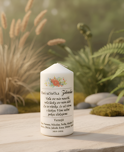 Sviečky - Sviečka pre pani učiteľku - 17957744_