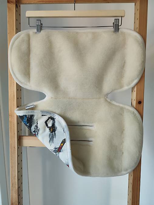 Detský textil - Zmenšujúca vložka XL Vlnienka proti poteniu do autosedačky Cybex Sirona T 100% Merino top super wash Bavlna autíčka - 17955715_