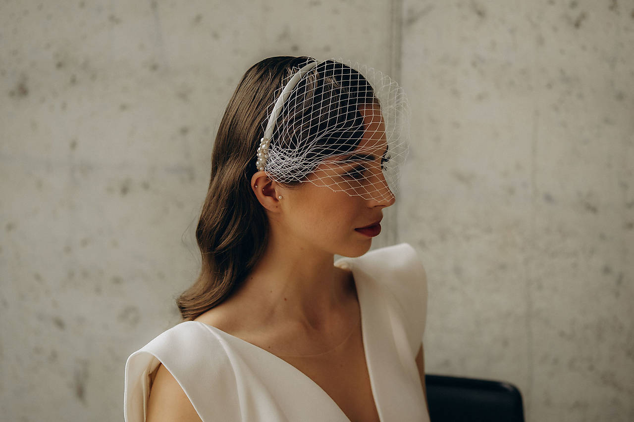 Francúzsky závoj s riečnymi perlami (Závoj s riečnymi perlami)