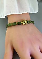 Náramky - nefrit trblietavý náramok  - 17957425_