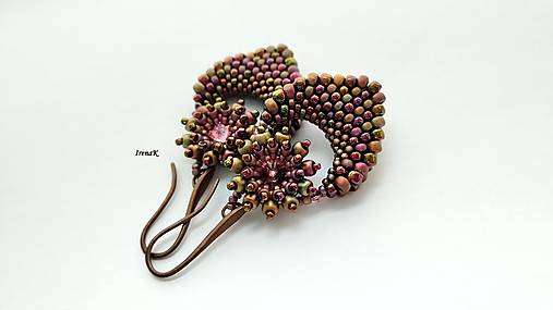 Náušnice - Pod hladinou... mini (ružovo-zelena) - 17956021_