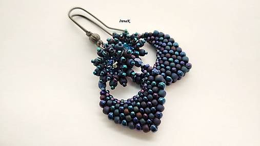 Náušnice - Pod hladinou... mini (nebula) - 17957364_