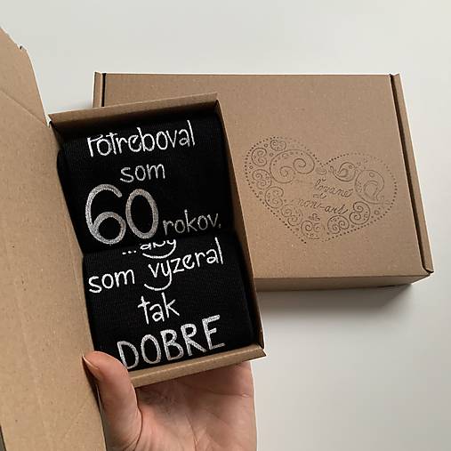 Maľované tmavomodré ponožky k narodeninám (čierne so smajlíkom)