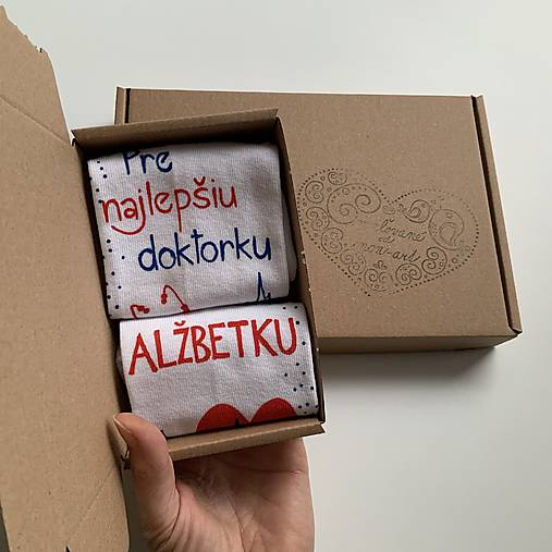 Maľované ponožky pre pani doktorku (pre najlepšiu  doktorku s menom 2)