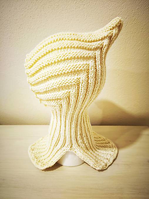 Detské čiapky - PIXIE KUKLA extra predĺžená - 100% Baby merino 1-3 roky - 17955540_