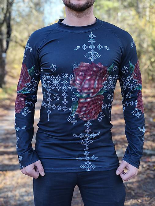 Pánske oblečenie - Rose´s roses  - termo tričko pánske - 17956860_