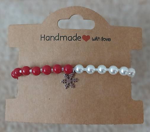 Náramky - Červená vločka ❤️ - 17955894_