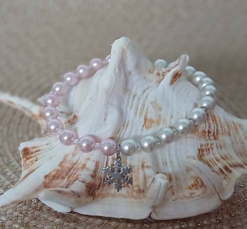 Náramky - Ružová vločka 🩷 - 17955942_