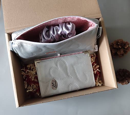 Taštičky - Darčeková sada - kozmetická taška a zápisník - 17956484_