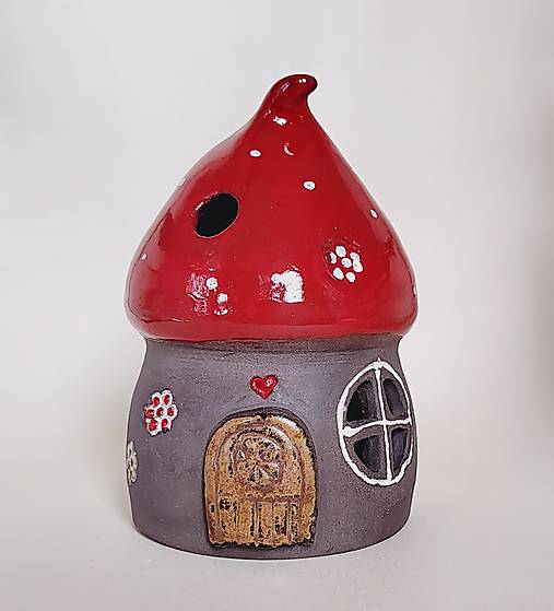 Svietidlá - Keramický rozprávkový domček - svietnik - 17955957_