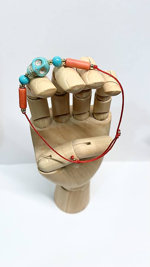 Náramky - náramok s lebkou - 17956287_