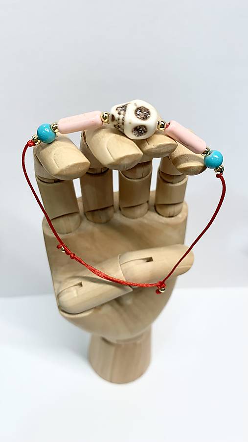 Náramky - náramok s lebkou - 17956348_