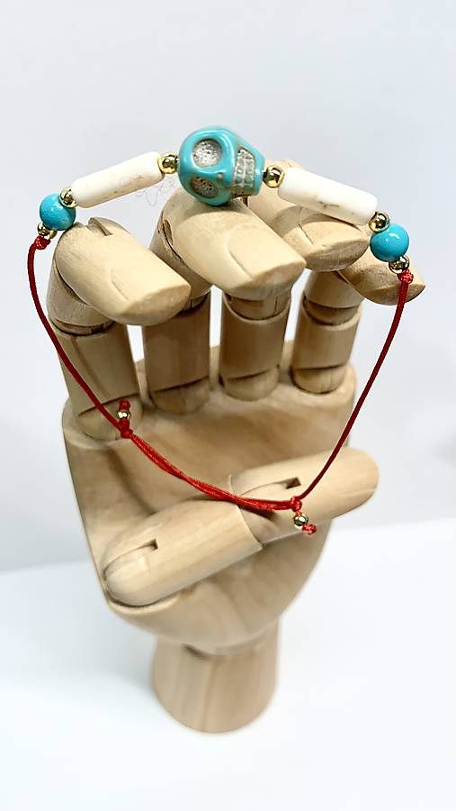 Náramky - náramok s lebkou - 17956366_