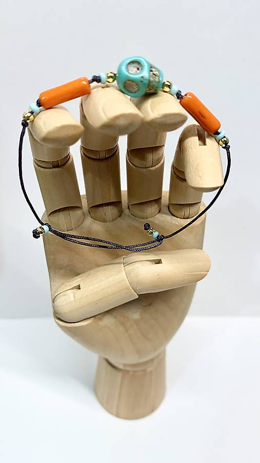 Náramky - náramok s lebkou - 17956388_