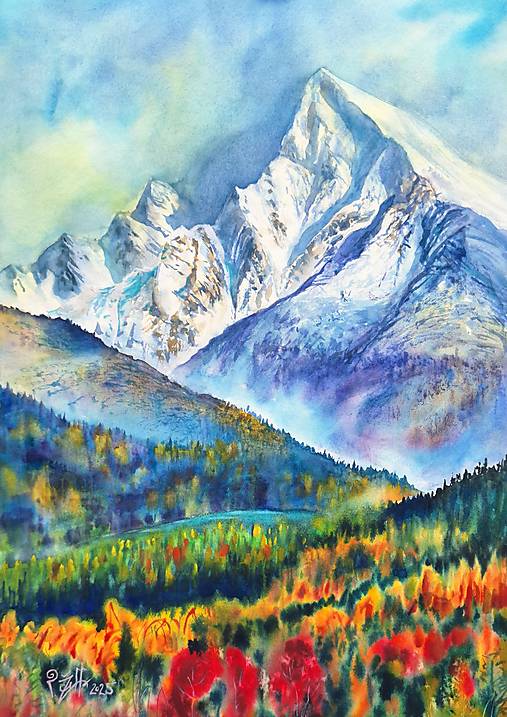 Obrazy - Biely plášť Kriváňa - 17958775_