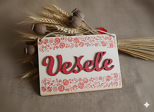 Dekorácie - Svadobná tabuľka folk - 17957993_