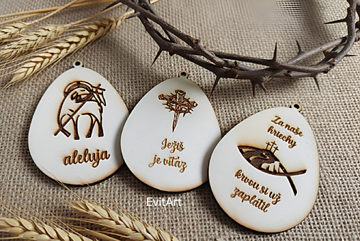 Dekorácie - Veľkonočné vajíčka - set - 17958716_