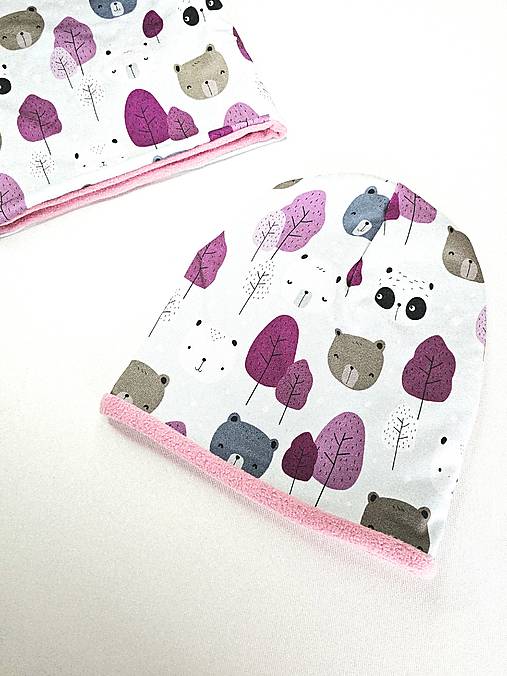 Čiapka/nákrčník na zimu "bears"