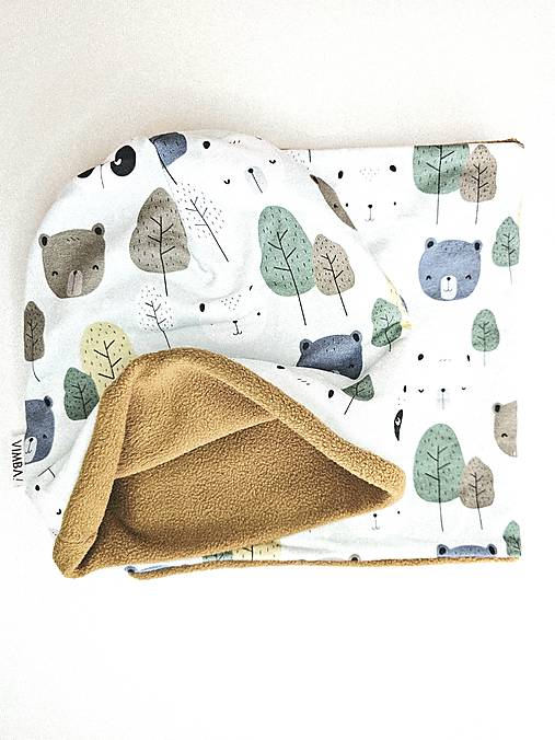 Čiapka/nákrčník na zimu "bears"