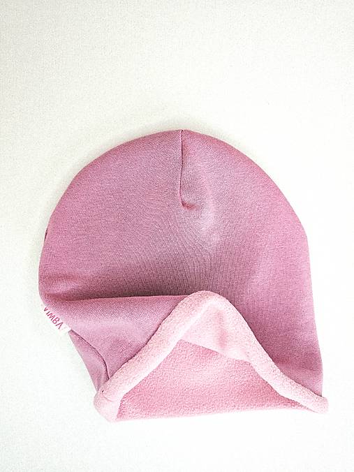 Čiapka/nákrčník na zimu "old pink"
