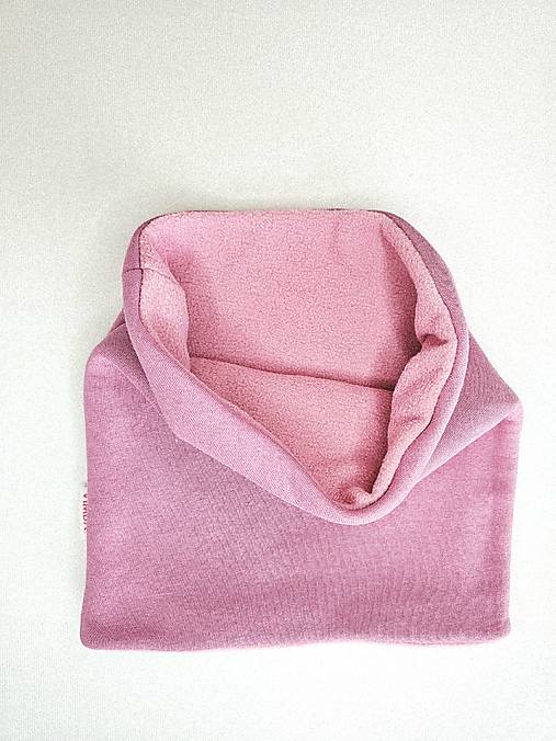 Čiapka/nákrčník na zimu "old pink"