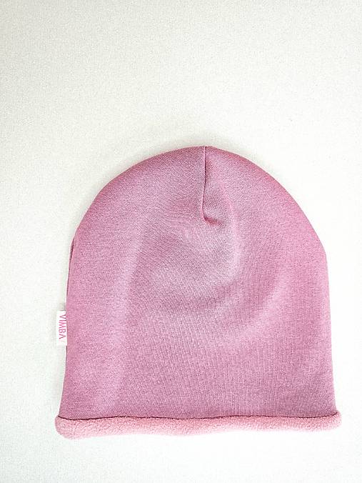Čiapka/nákrčník na zimu "old pink"