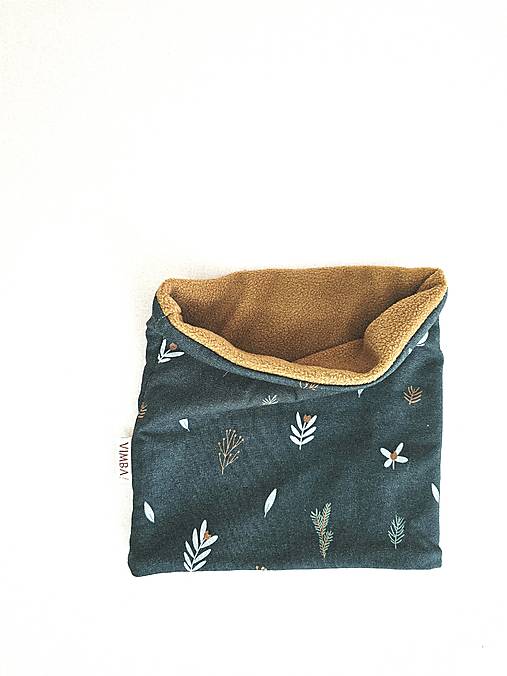 Čiapka/nákrčník na zimu "zelený les"