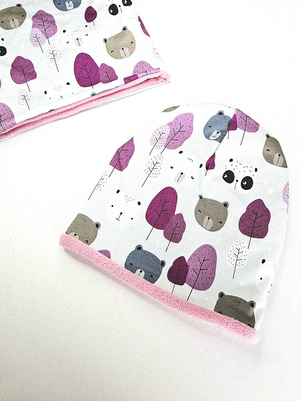 Čiapka/nákrčník na zimu "bears"