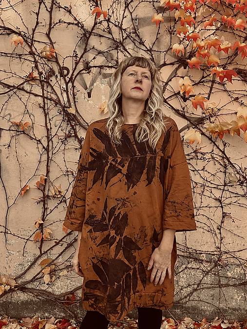 saty s vreckami .kimono skoricove.