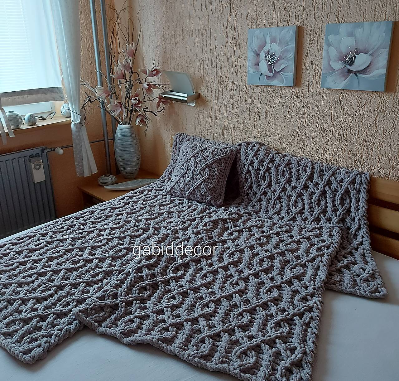 Jemnučká a ľahká deka z priadze alize puffy - šedá  (Deka, rozmer cca (190 x 75) cm, farba hnedo sivá č. 268)