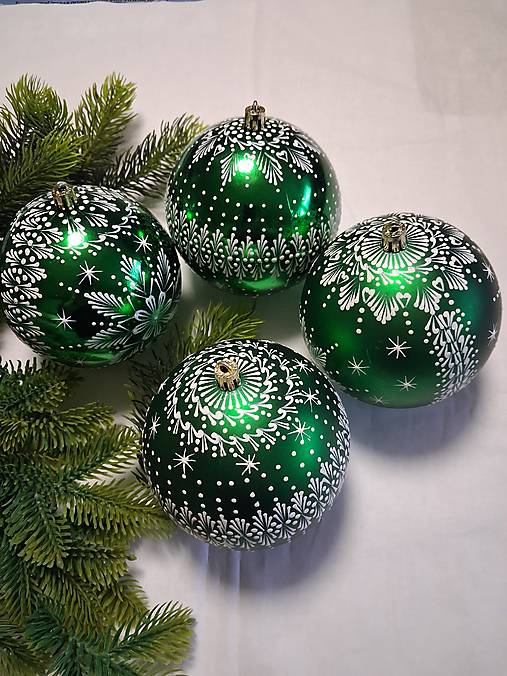 Dekorácie - Objednávka - Vianočné gule  zdobené horúcim voskom. - 17958379_