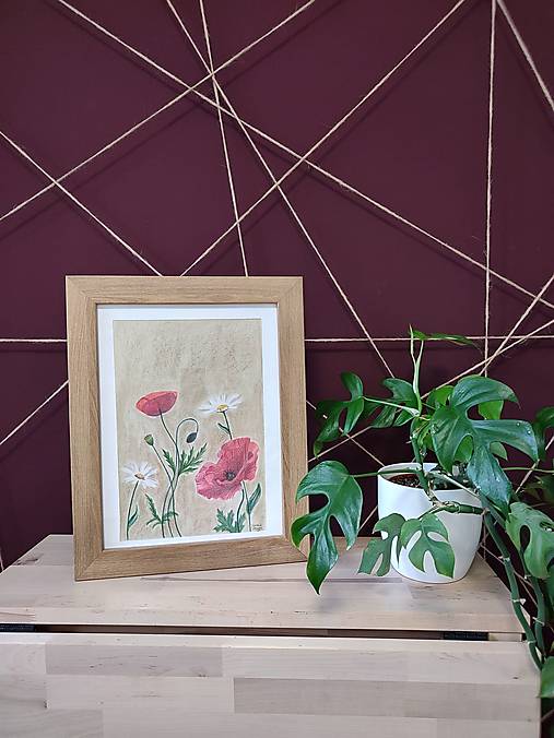 Obrazy - Originálna kresba - Jarná lúka - 17958652_