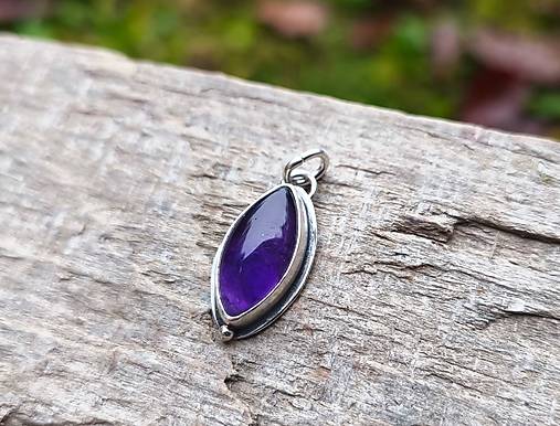 Strieborný Prívesok s Ametystom