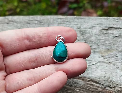 Strieborný Prívesok s Chryzokolom